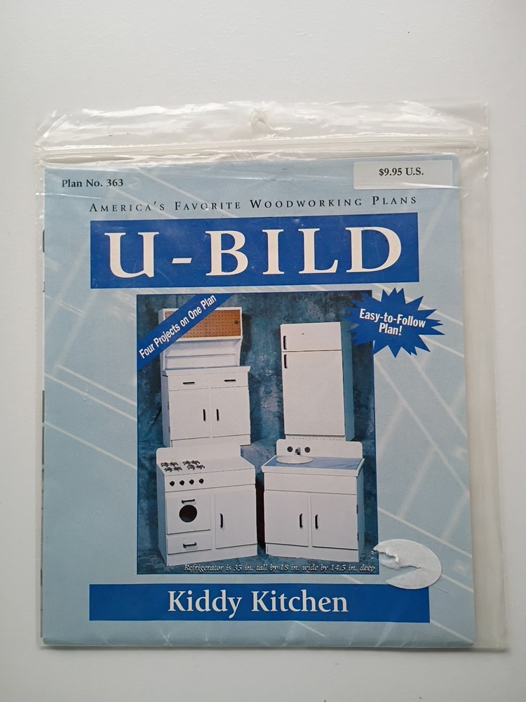 U-Bild Kiddy Kitchen Pattern Plan #363 - Woodworking