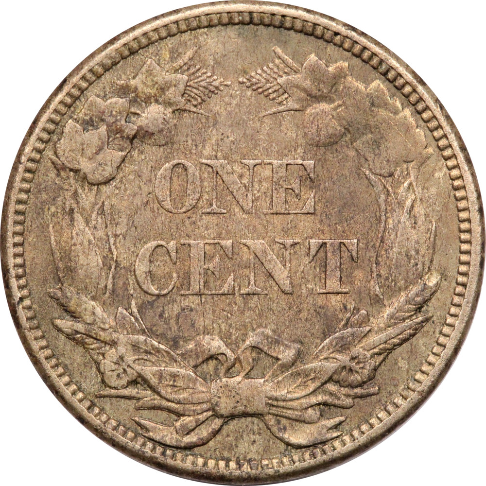 1858 Flying Eagle Cent 1C, Extremely Fine XF, Stained