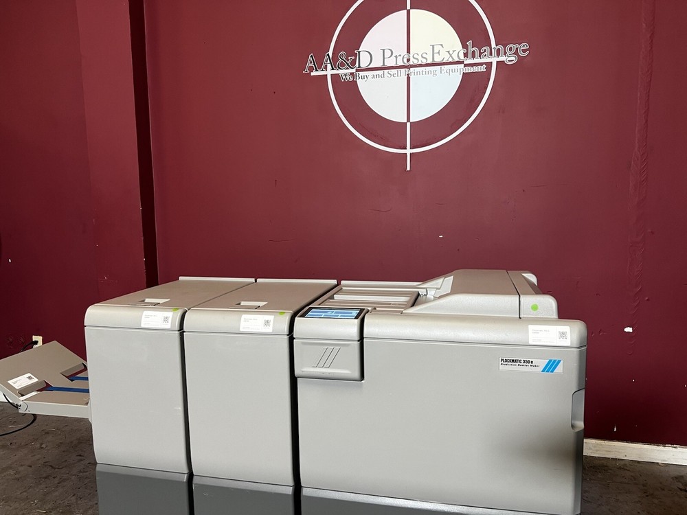 31k Meter Plockmatic 350e Bookletmaker Stitch/Fold/Square Back/Trim !Video!