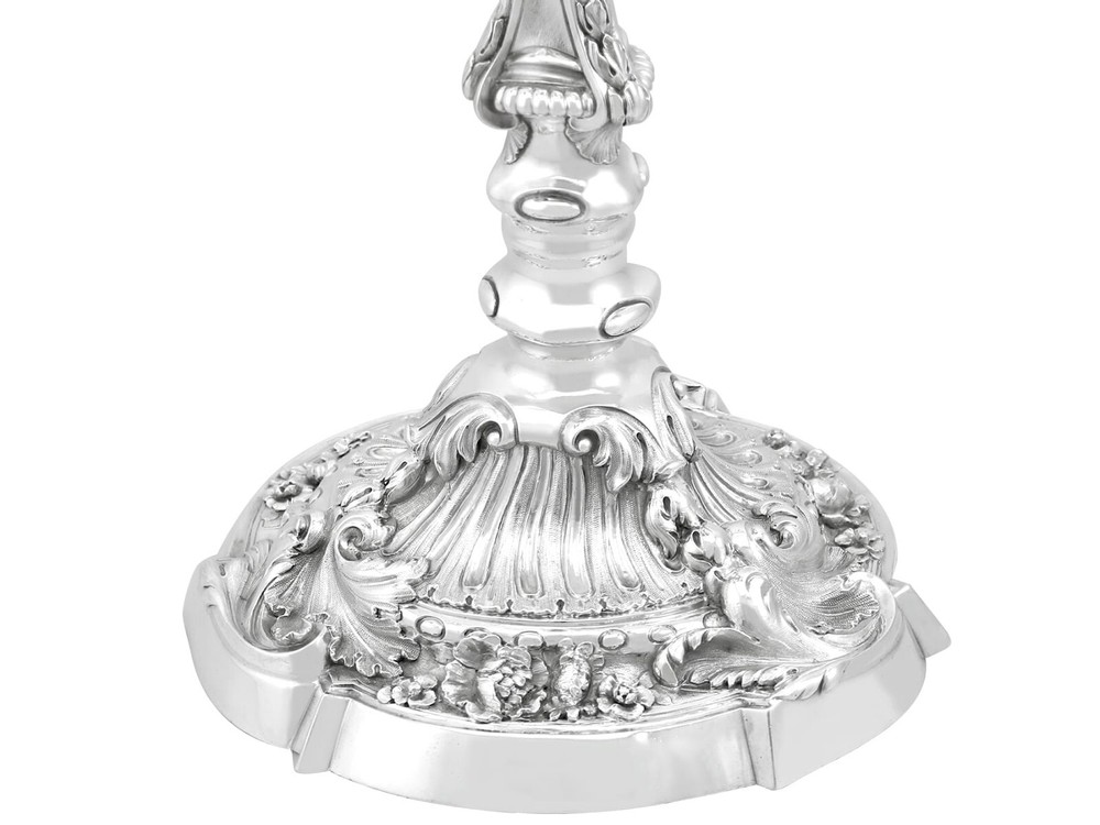 Sterling Silver Two Light Candelabrum Antique Victorian