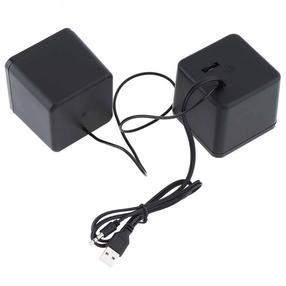 Mini Computer Speakers USB Powered 3.5mm Jack PC Desktop Laptop Stereo Wired