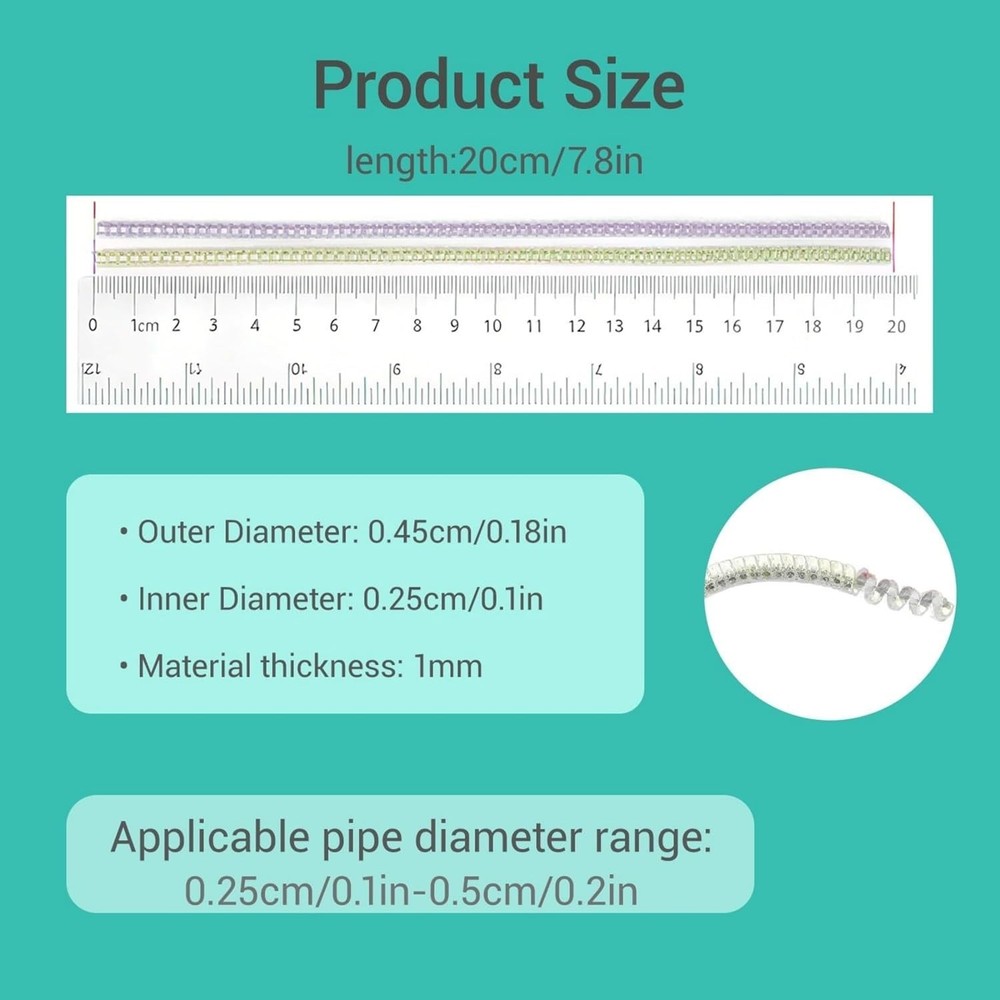 Oxygen Hose Protector - Retractable Support for Oxygen Concentrators, 12 Pack