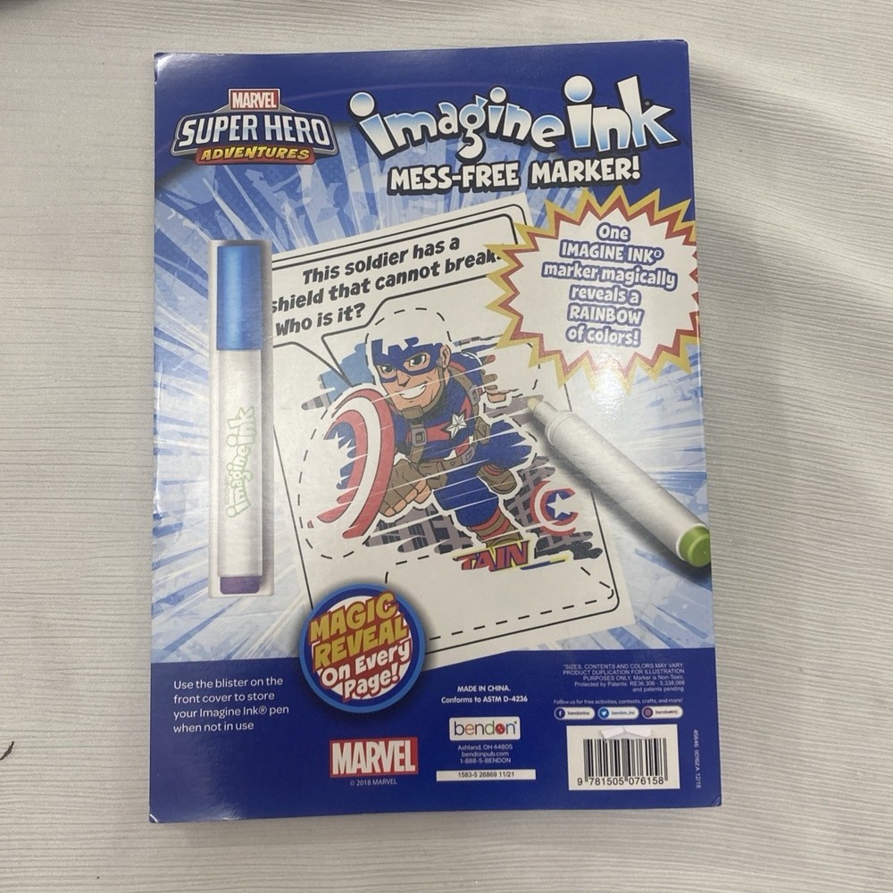 Bendon - Marvel Super Hero Adventure Imagine Ink Book