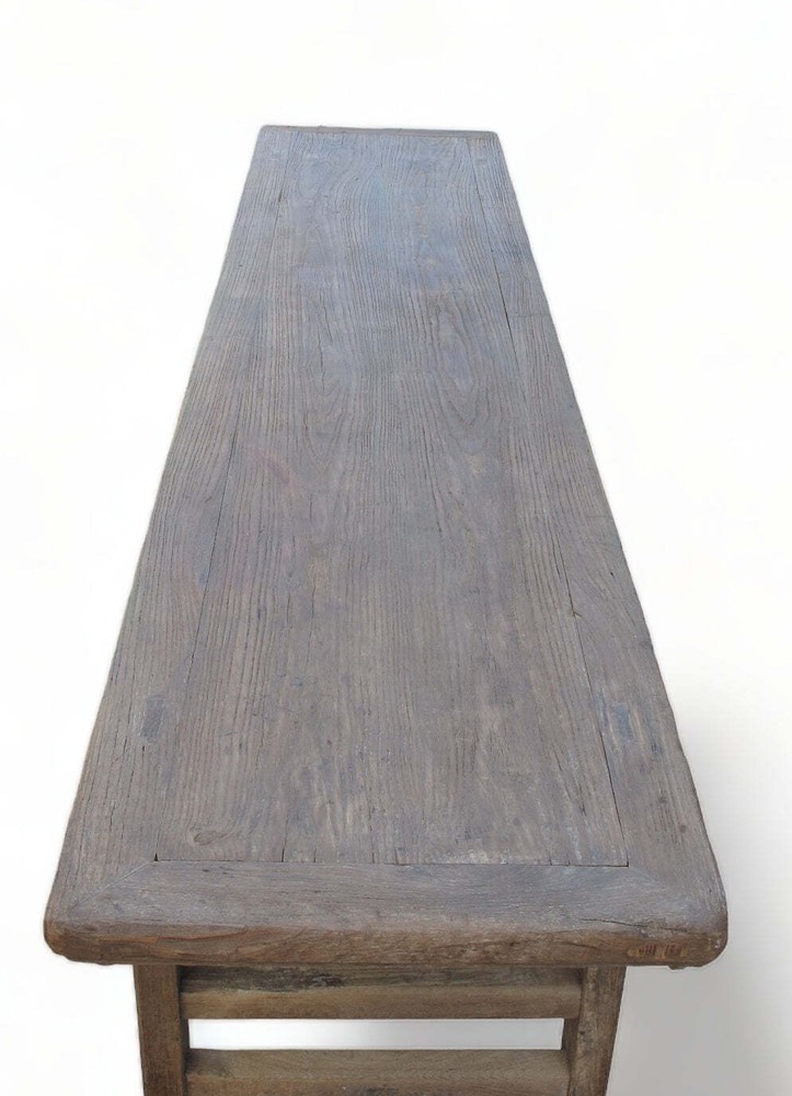 Simple and Rustic Elm Console Table
