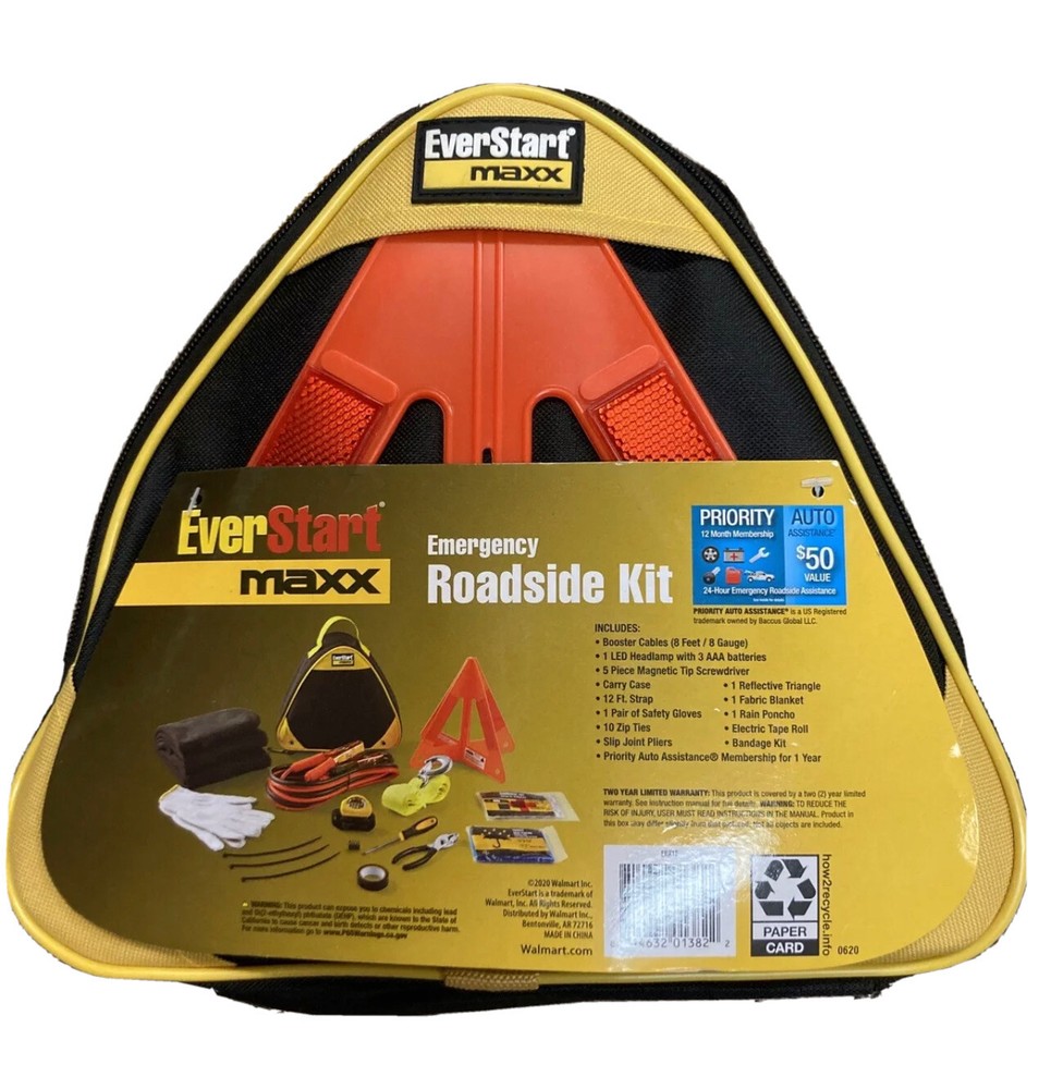 NEW Everstart MAXX Jumper Cable and Supplies Emergency Roadside Assistance Kit