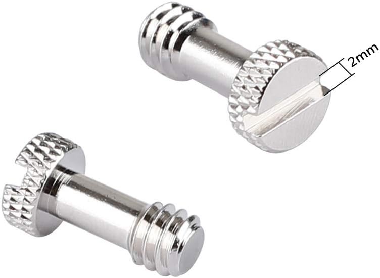 Camera Screw with 1/4"-20 & 3/8"-16 for Quick Release 1, Silver