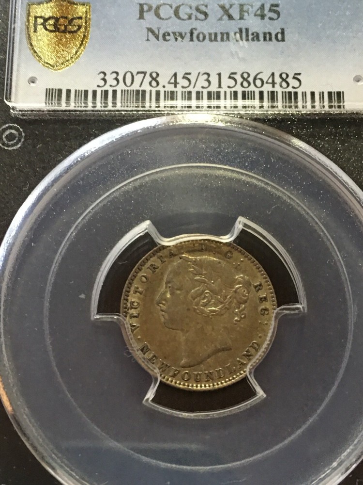 1896 PCGS Graded Newfoundland ¢10 Cent, **EF-45** Cert# 6485