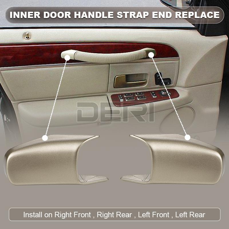 Door Panel Pull Strap End Caps Handle Cover Cap For 2003-2011 Lincoln Town Car