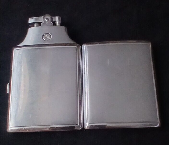 Vintage Ronson MasterCase Cigarette Case Lighter Combo Art Deco-Rare