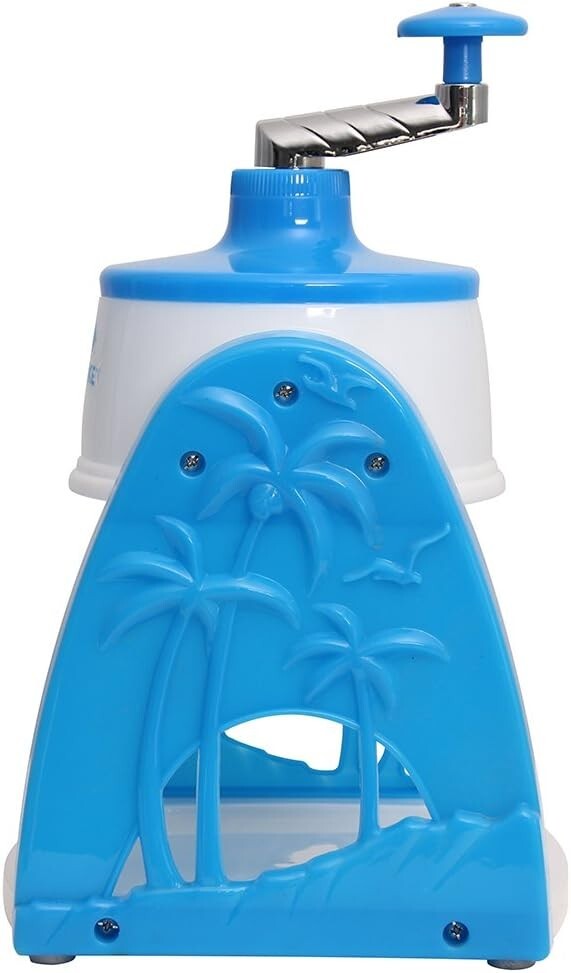 SnowFlake Hand-Crank Snow Cone Maker - Fluffy Ice Shaver with Stackable Molds