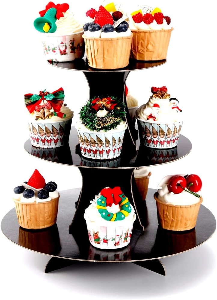 Versatile 3-Tier Cupcake Tower - Effortless Assembly for Memorable Celebrations