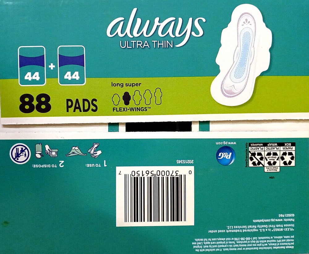Always Ultra Thin Advanced Protection (4x Protection System) 88 Pads Size 2