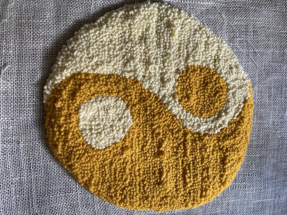 Yin Yang Punch Needle Piece
