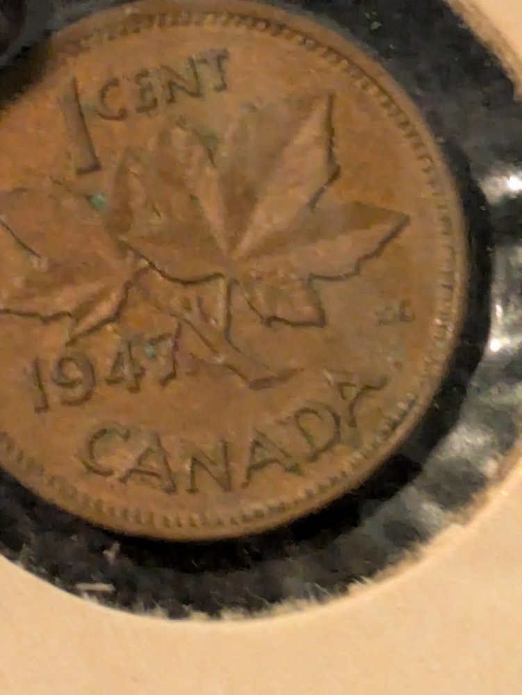Canada- 1 Cent George VI 1947 (Quantity 2)