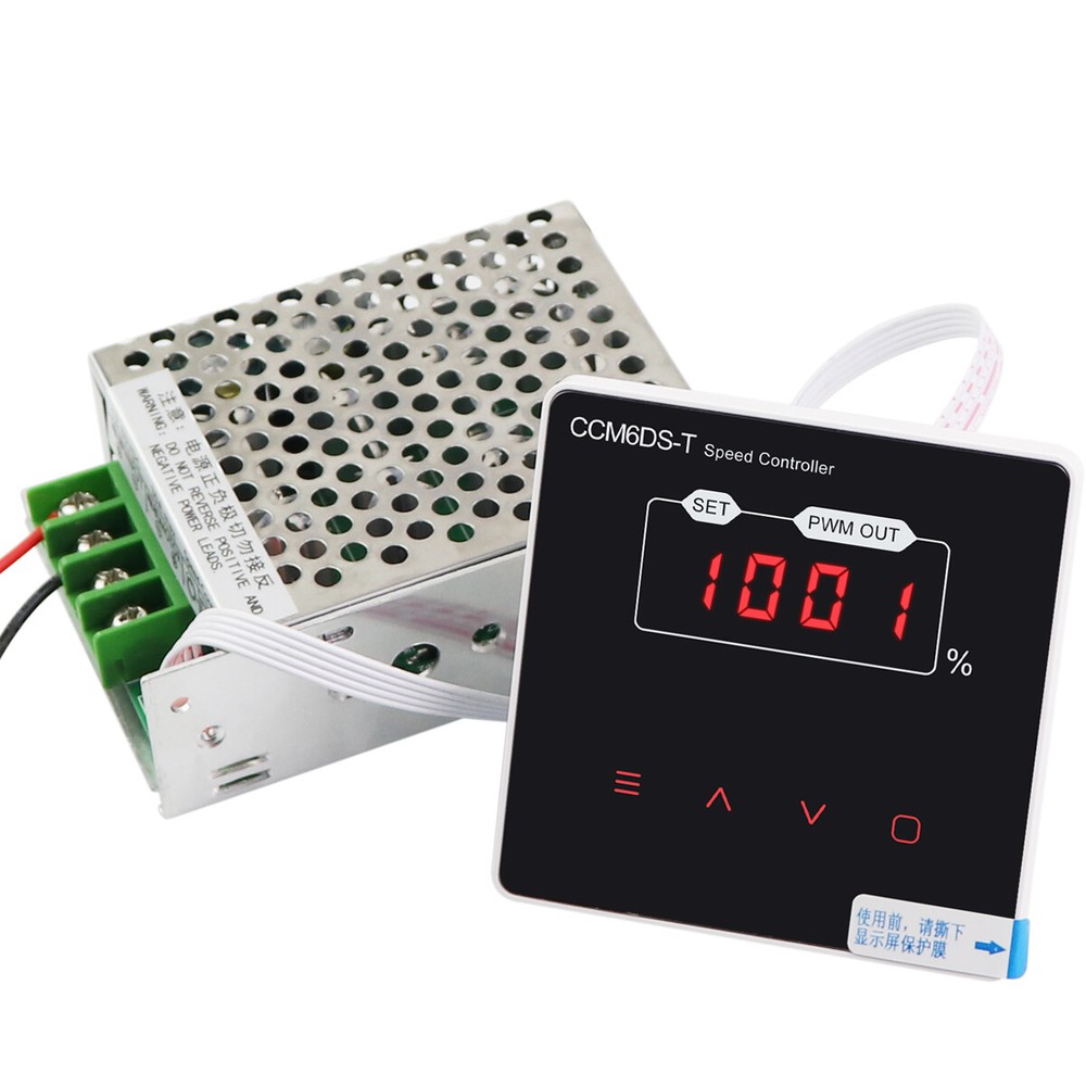 DC 12-80V 30A PWM Motor Speed Controller Digital Display Soft Start Delay Stop