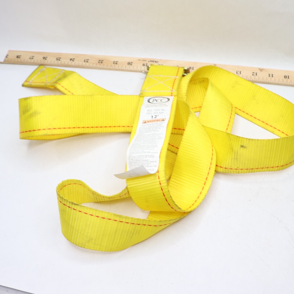 PCC Tie-Down 1000 Lbs Load Limit Yellow 12' - Strap Only