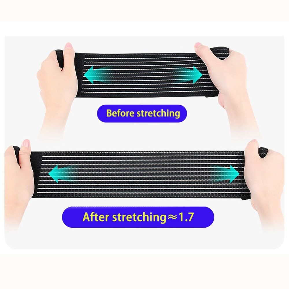 Extra Long Elastic Knee Wrap Compression Support for Ligaments Joint Pain