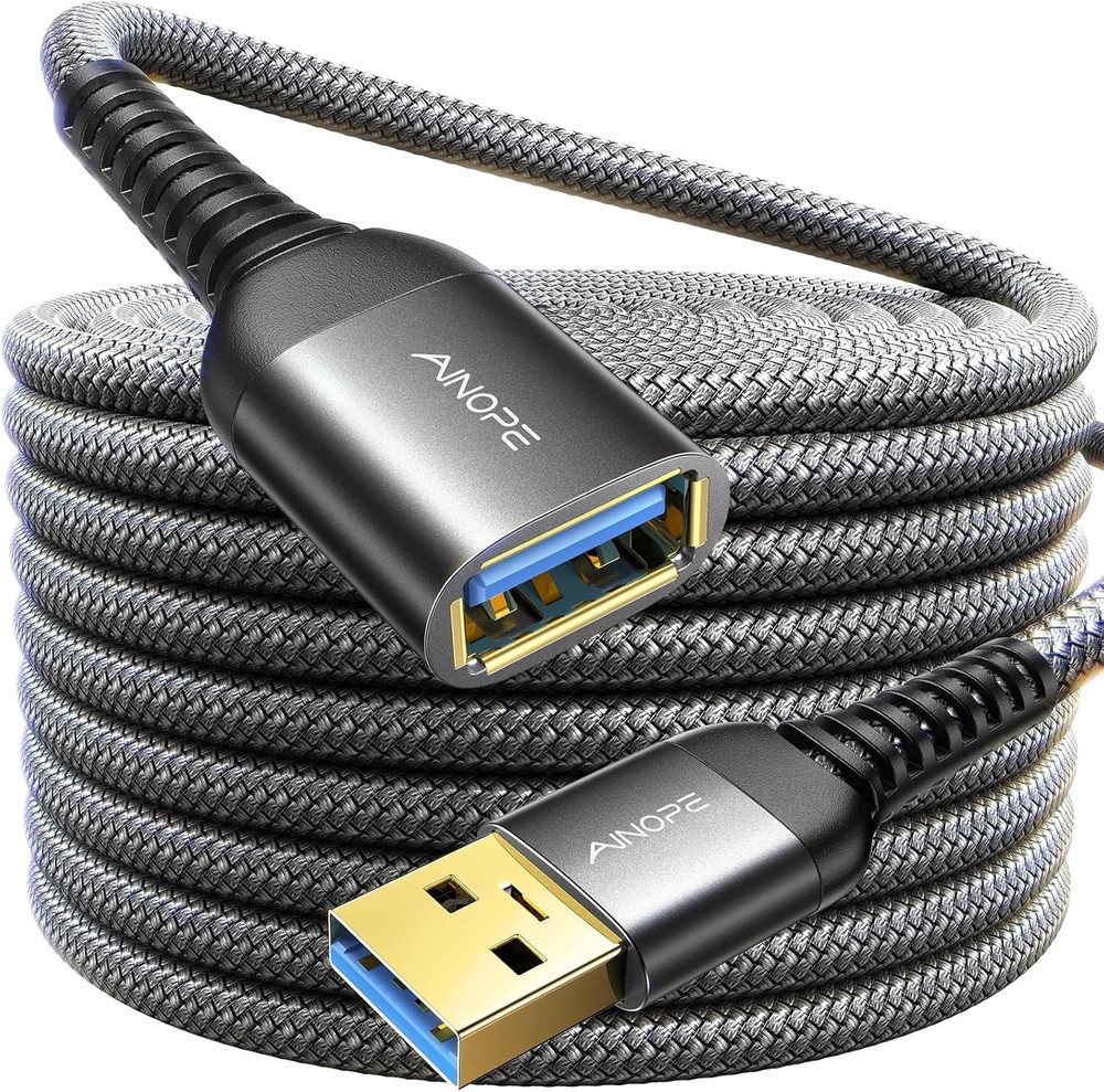 AINOPE USB Extension Cable,USB Extender,USB 3.0 Cable, 10FT, Black