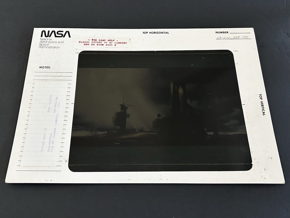 1983 NASA KSC Space Shuttle Orbiter Art Program Presentation Transparency