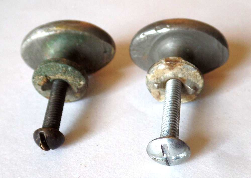 2 Vintage Metal Drawer Pulls