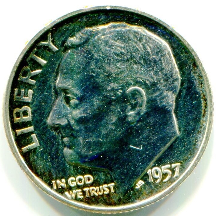 1957 Silver Roosevelt Dime !!  Proof !!