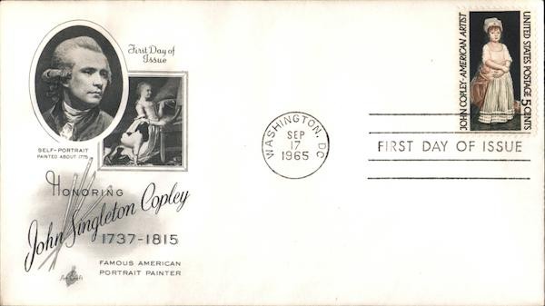 FDC John Singleton Copley 1965 Washington First Day Cover
