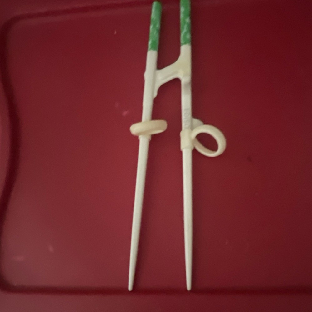Kids Multicolor Plastic Chopsticks Set of 3, Reusable, Solid Handle