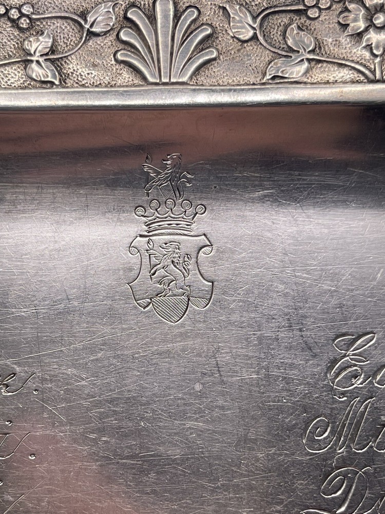 Antique Austrian 800 Silver Tray
