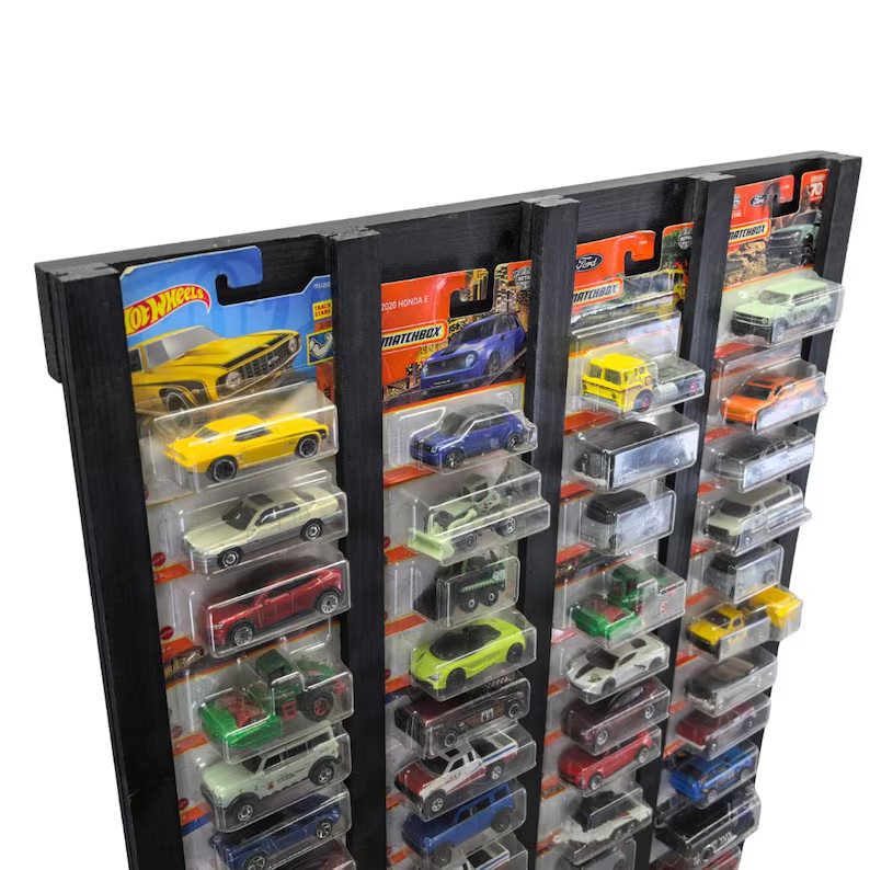 Display rack frame holds 52 regular  carded.