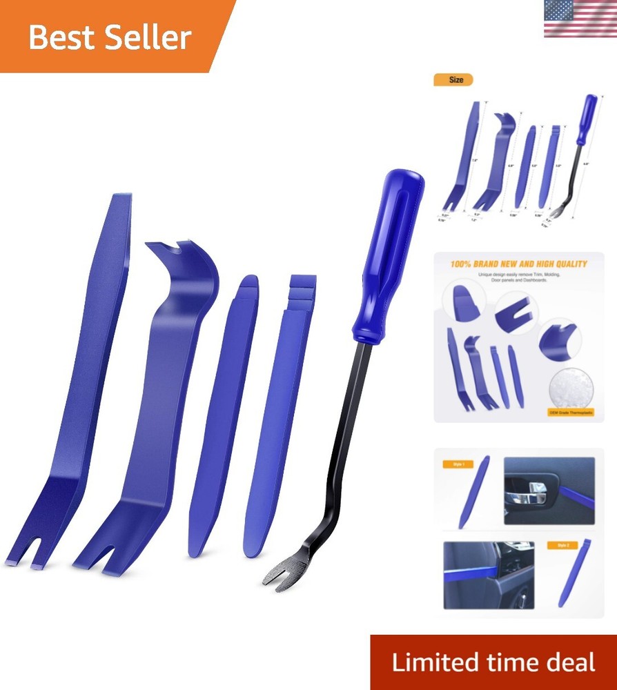 Multi-Functional Auto Trim Removal Kit - 5 Tools for Easy Interior Repairs