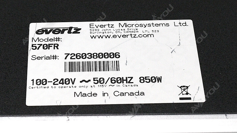 Evertz 570FR 3RU Compact Distribution Frame +570FC Frame Control +57PS +Blanks