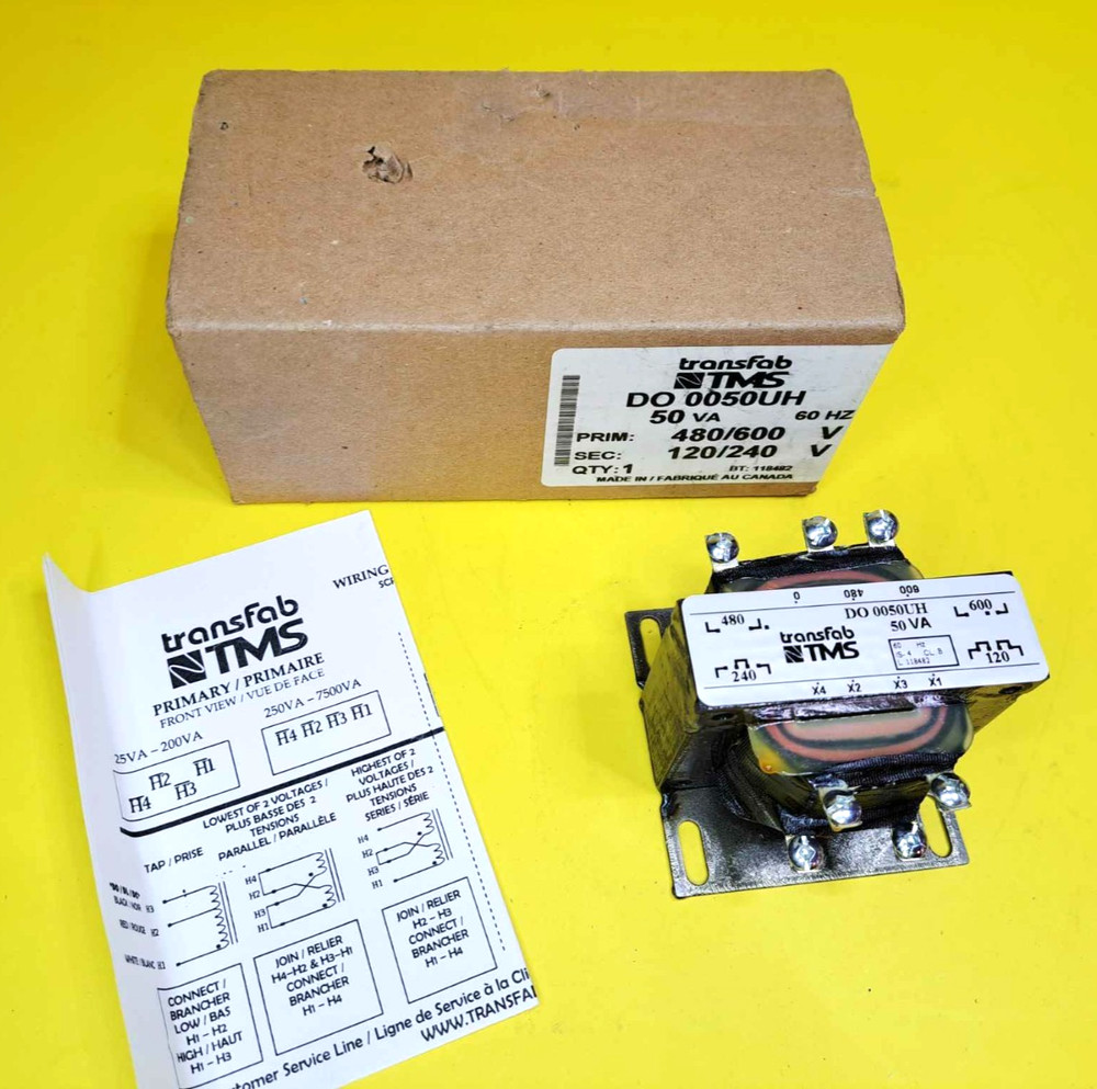 ⚡TRANSFAB DO 0050UH CONTROL TRANSFORMER SINGLE-PHASE OPEN TYPE GENERAL PURPOSE⚡
