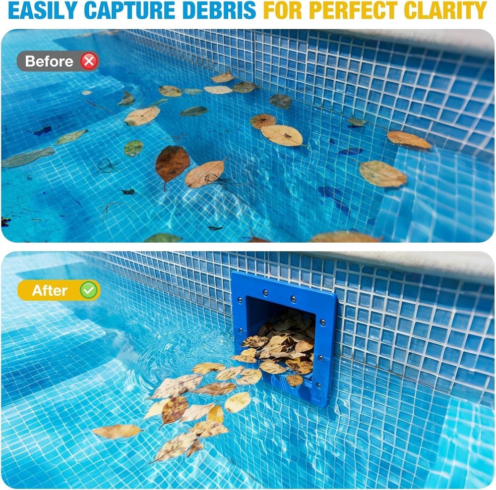 Efficient Above Ground Pool Skimmer with Quick Install & Cleanup Features