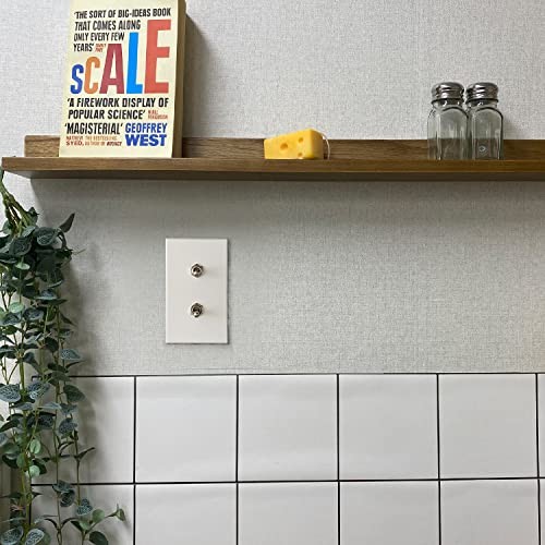 Aruastudio Retro Interior Light Switch ON-Off Set, Switch White 002 Silver