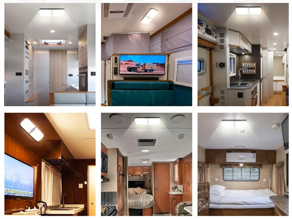 4 Pack RV Interior LED Light 12V Switched Dimmable Ceiling Light Fixture Camper