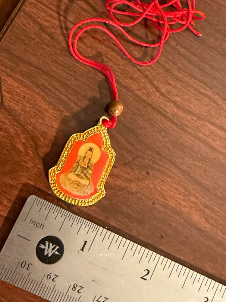 Buddha Necklace Red Rope
