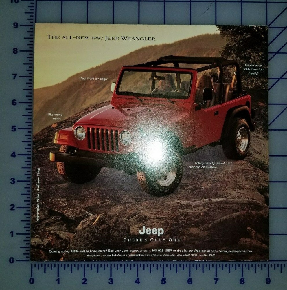 1997 Jeep Wrangler Brochure Folder