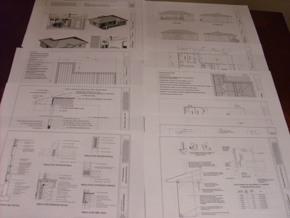 Tiny Home Construction Plans Model 747 with Energy Saving Checklist