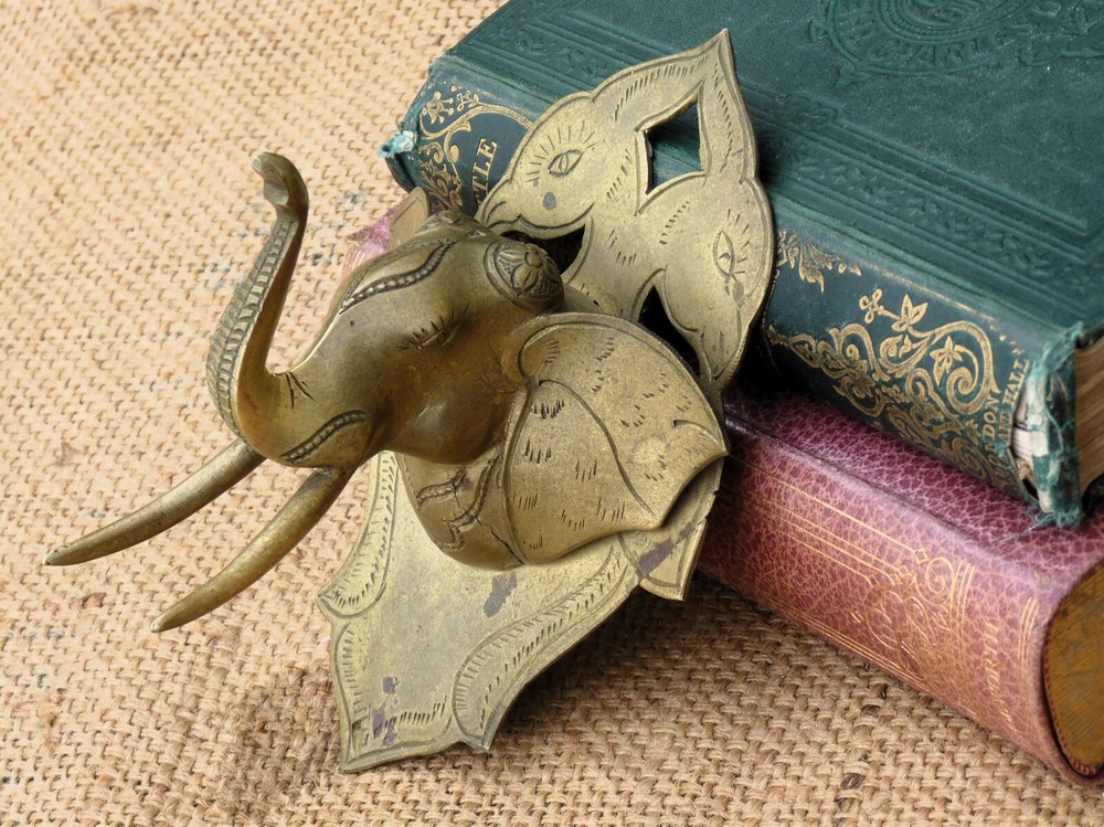 Brass Elephant Wall hook Vintage