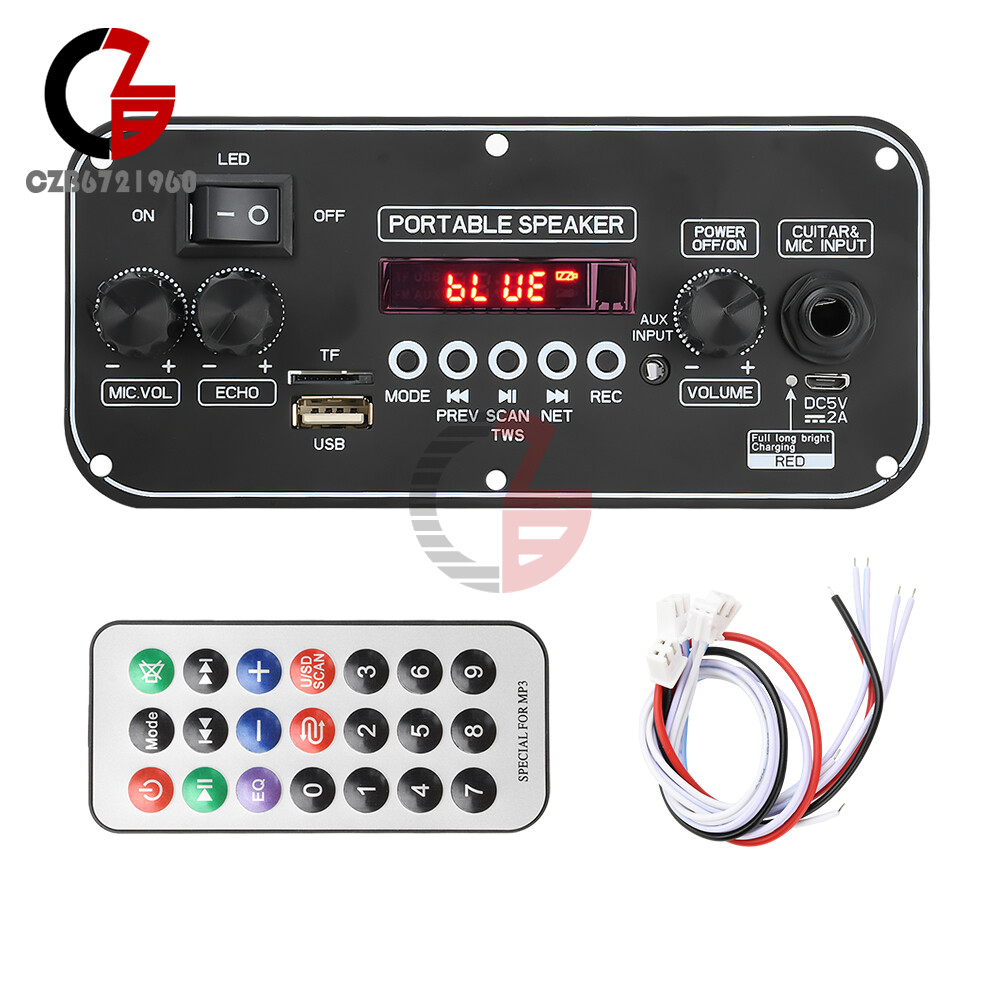 Bluetooth MP3 Decoder Board FM Radio Module Music Player Amplifier Board 2x10W