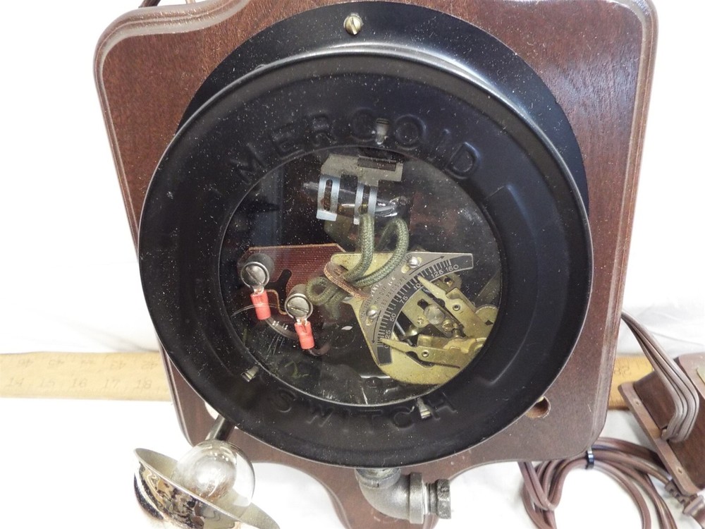 Nice Lighted Mercoid Control Switch Steampunk Industrial Wall Plaque Steam Punk