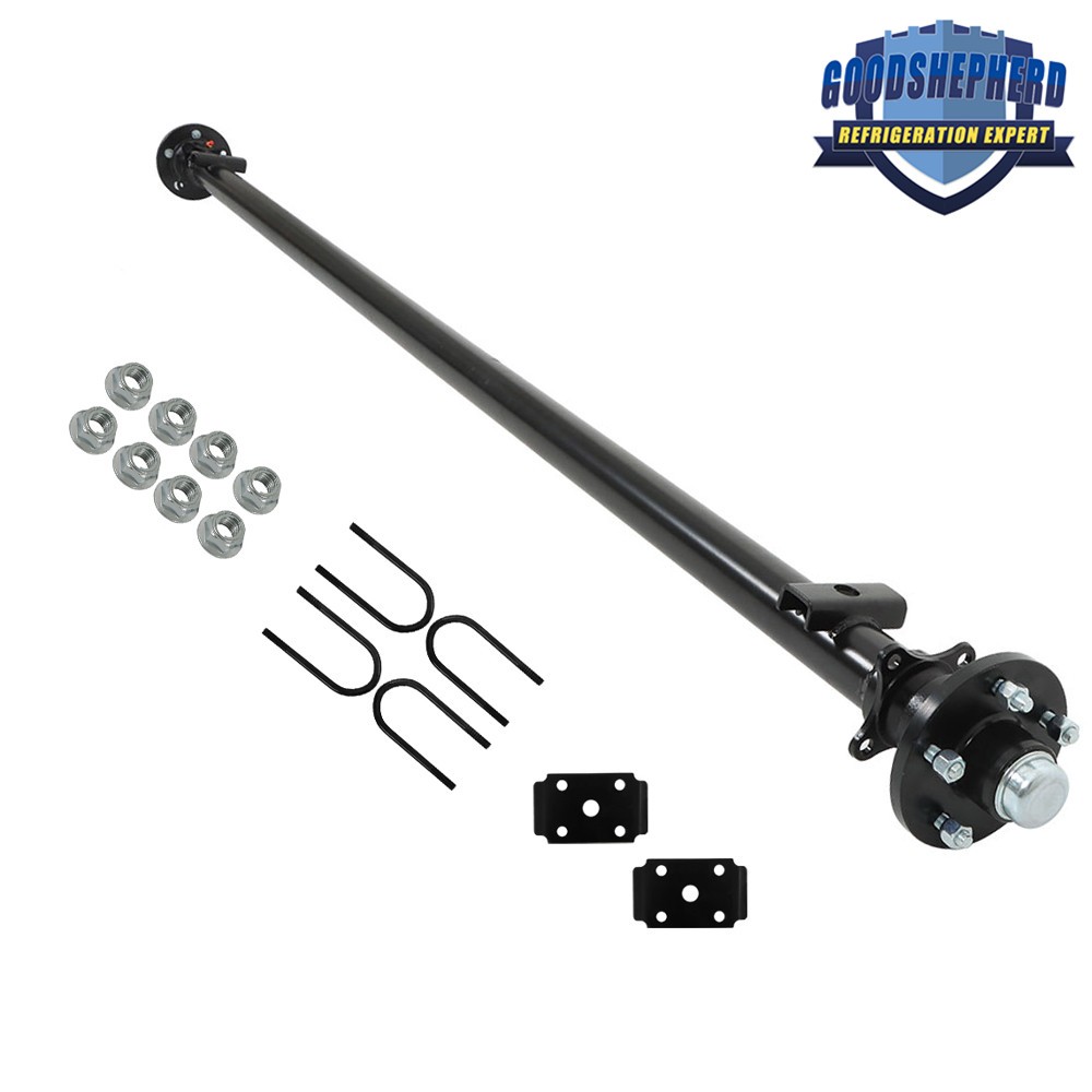 3.5K 3500 lbs Trailer Axle 5 lug 95" Hub Face 80" Spring Center with U Bolt Kit