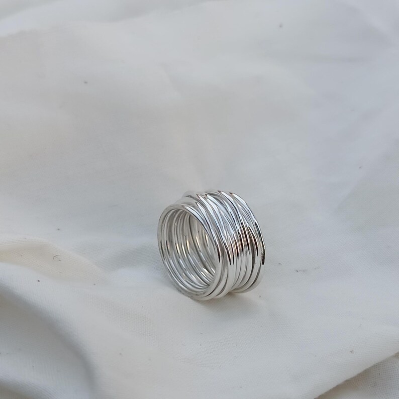 Oxidized Hammered 925 Sterling Silver Ring Band Ring Silver Jewelry All Size