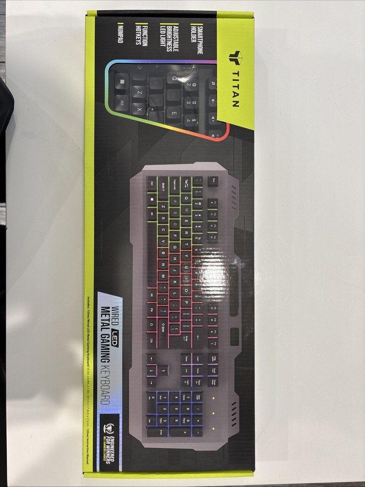 Wired LED Metal Gaming Keyboard