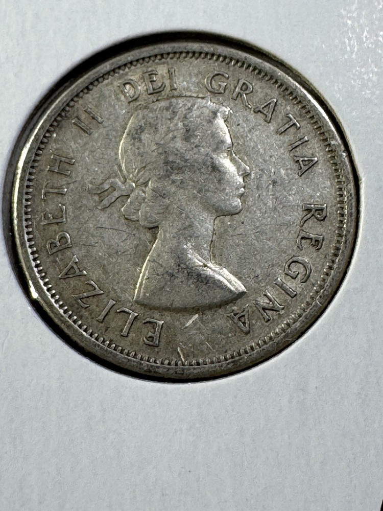 1964 Canada 25 Cents Silver Coin