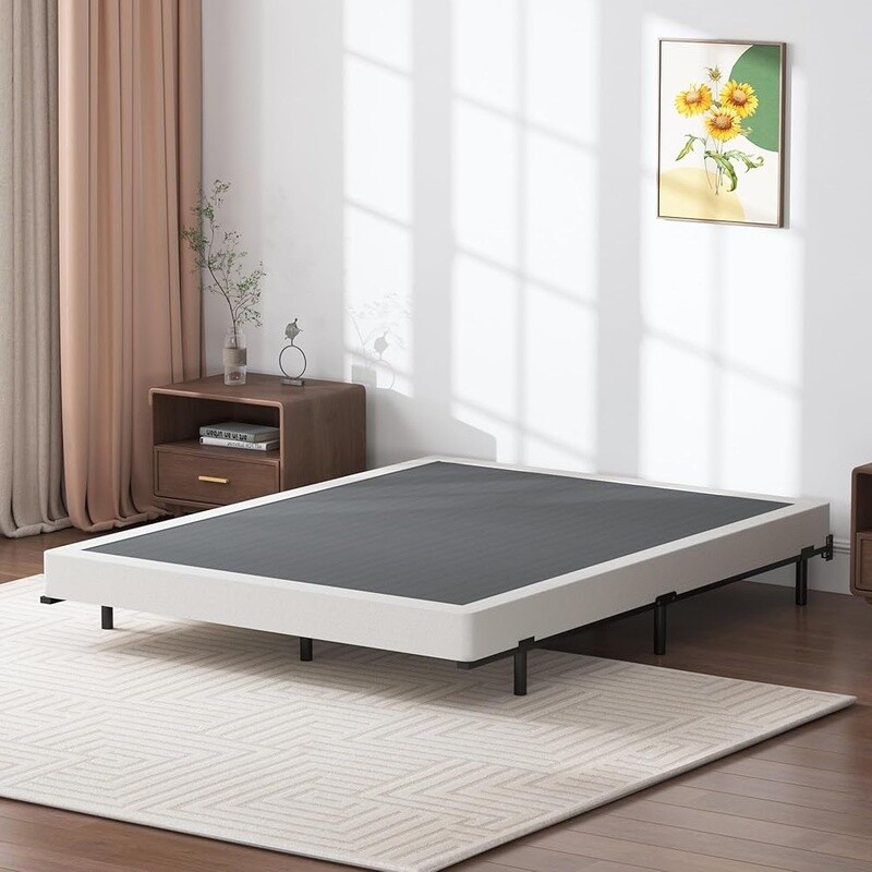 5" Queen Box Spring Bed Base No Noise Easy Assembly Mattress Foundation Durable