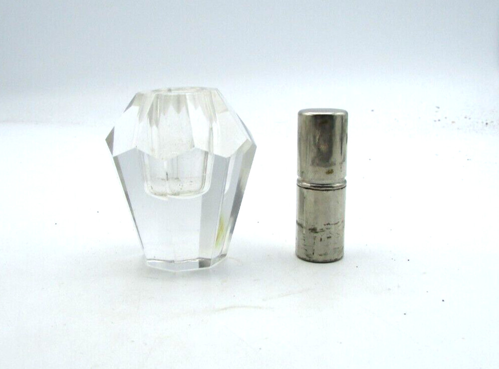 VINTAGE 3" CRYSTAL TEXACO TABLE LIGHTER