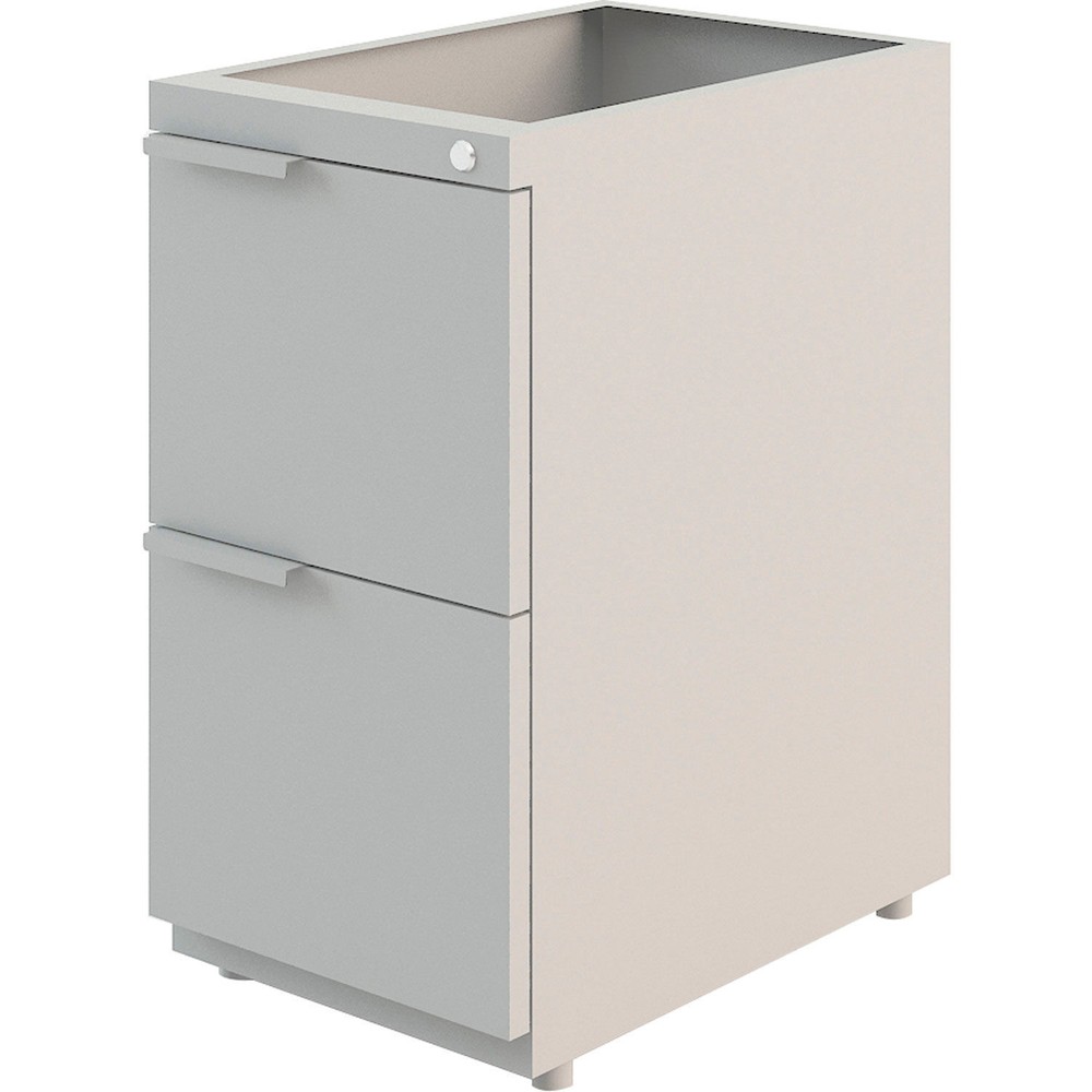 Interion Modular Partition 2 Drawer Pedestal Gray