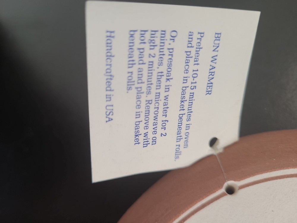 Blue Moon Pottery Hand Made Leaf Print Bun Warmer