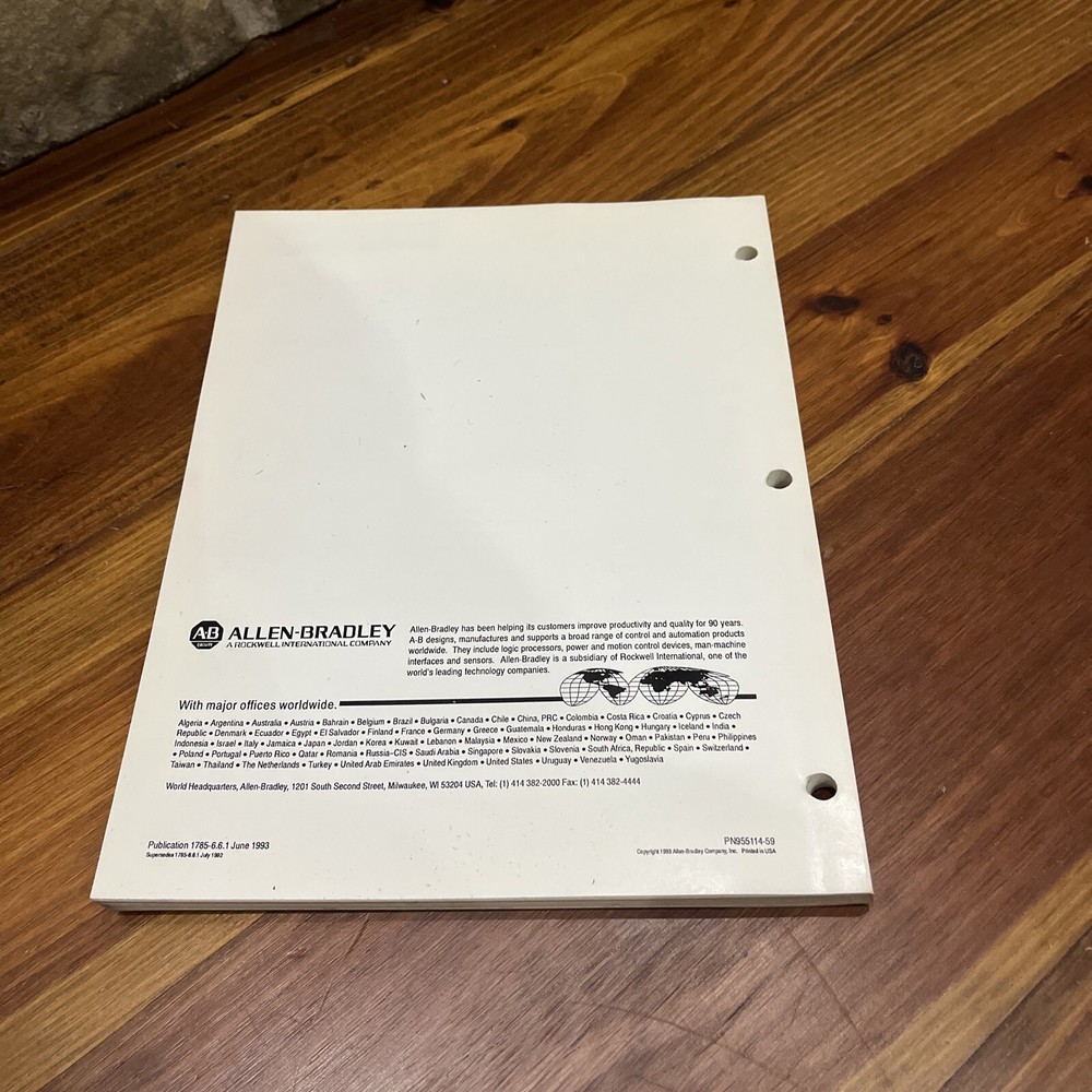 Allen Bradley 1785 PLC-5 Programmable Controllers Hardware Installation Manual